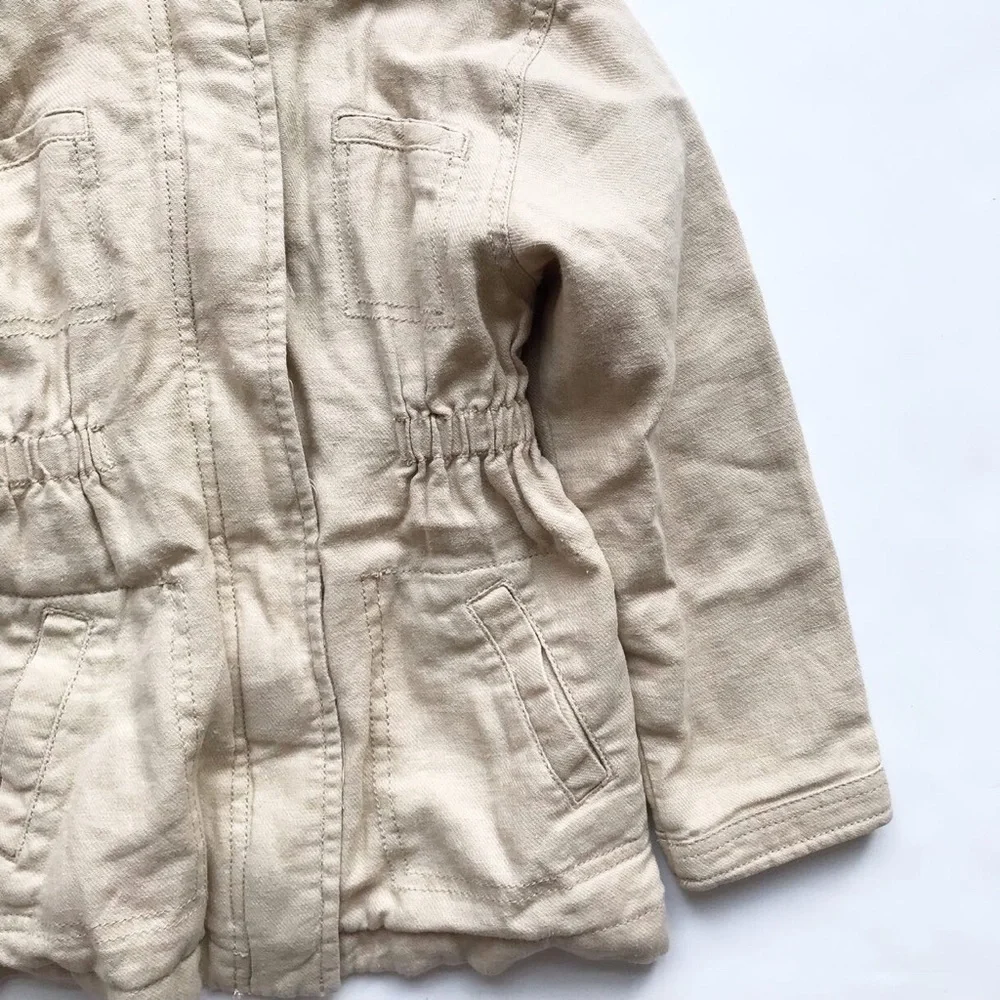 Old Navy khaki hooded safari jacket VGUC 5T